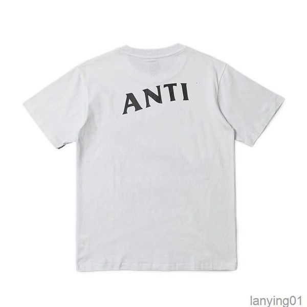 

men's t shirts fashion anti social club cross print t-shirt casual short1, White;black