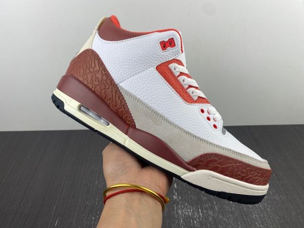 

shoes handmade jumpman 3s 3 on mars stone dv7028-108 classic sneakers