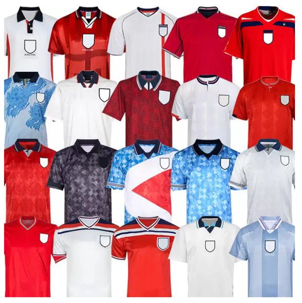 

2008 89 england soccer jerseys blackout kits gascoigne owen gerrard retro football shirt barnes 1990 mash up fowler robson scholes 1982 1994, Black;yellow