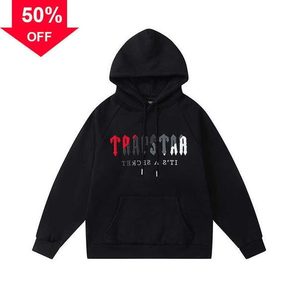 

men's hoodies sweatshirts trapstar tracksuit brand printed sportswear warm hoodie us size s-xl s to 2xl size, Black