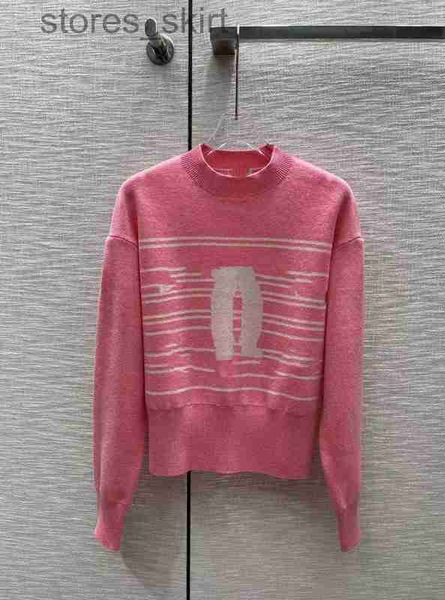 

women's sweaters designermilan runway sweater 2023 new spring o neck long sleeves women's sweaters high end jacquard pullovers wom, White;black