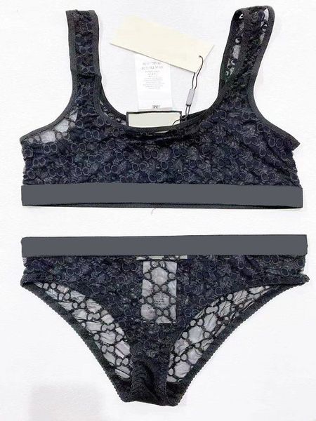 

Luxury designer bikini designer swimwear Womens Swimsuits Set Beach Bathing Two piece set bikinis mesh letter embroidery perspective lace sexy swimwear -XL