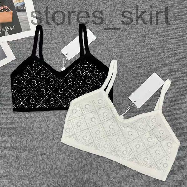 

women's tanks & camis designer2023 luxury fashion women's tanks summer sequin knitting lady women's spaghetti strap tanks sl, White