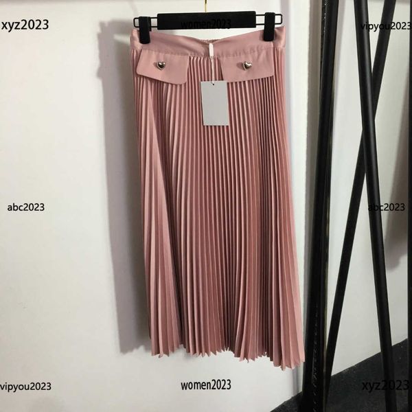 

plus size girl dress for women designer clothing size s-xl fake pocket high waist pleated half skirt new arrivals april12, Black