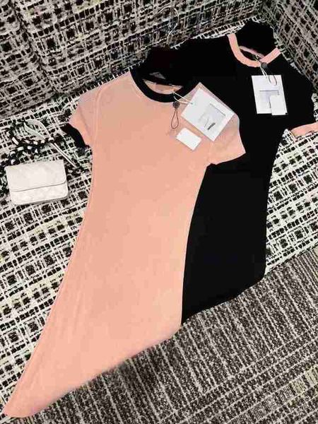 

party dresses designerchan 2022 spring summer new fashion knitted dress autumn women's dress high-end brand clothing valentine's d, White;black