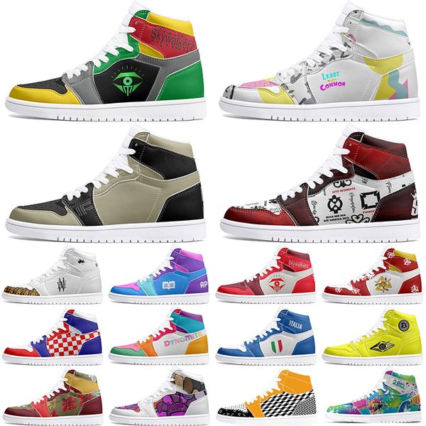 

winter autumn Customized Shoes 1s DIY shoes Basketball Shoes black blue damping men 1 women 1 Anime Customized Character Leisure Trend Outdoor sneaker