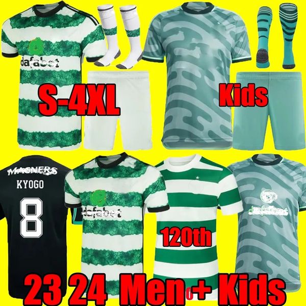 

3XL 4XL 23 24 Celtic Soccer Jerseys KYOGO Football Shirt Home Away EDOUARD 2023 ELYOUNOUSSI TURNBULL AJETI CHRISTIE JOTA GRIFFITHS FORREST 2023 2024 MEN Kit Uniforms, 120th adult