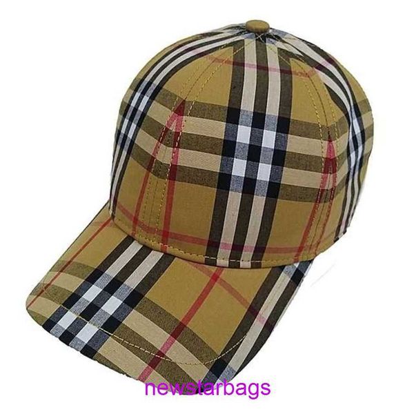 

brand designer burbberys hat online store classic ins trendy fashion summer men and women sunshade rainbow stripe pair plaid baseball, Blue;gray