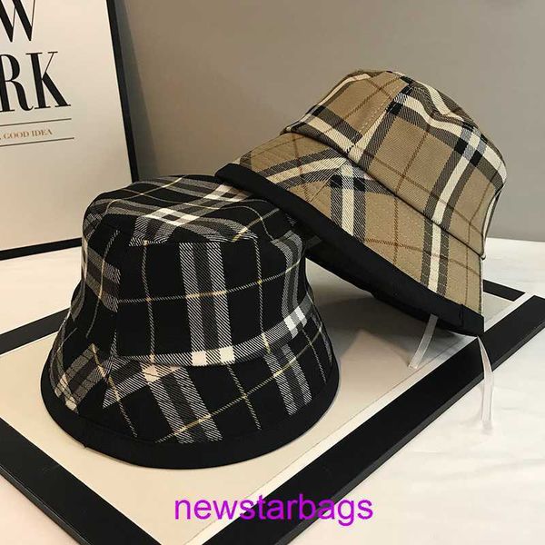

brand designer burbberys hat online store fisherman's female springsummer korean version showcase face small checker sun shade net red, Blue;gray