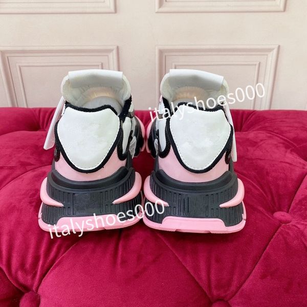 

mens fashion sports shoes white rainbow heel trainer womens casual runner sneakers outdoor, Black