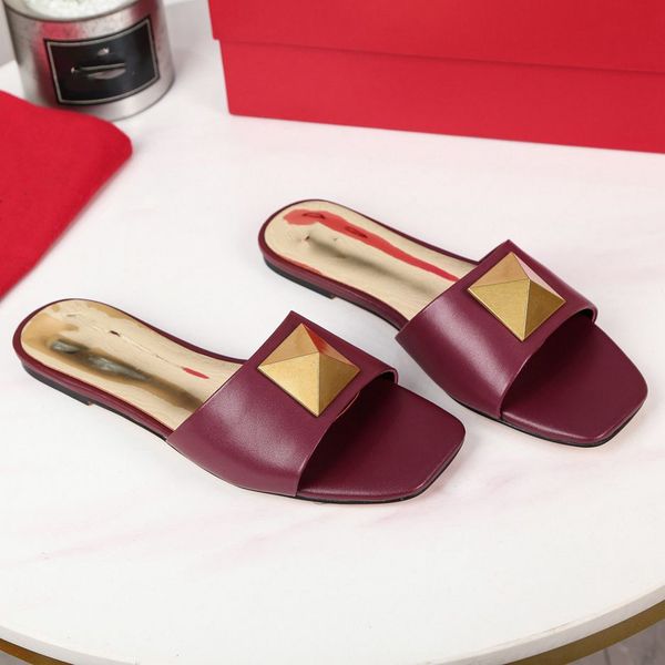 

designer slippers women's sandals leather slippers platform valentinoity slide rubber sandal summer fashion patform fxcvxc, Black