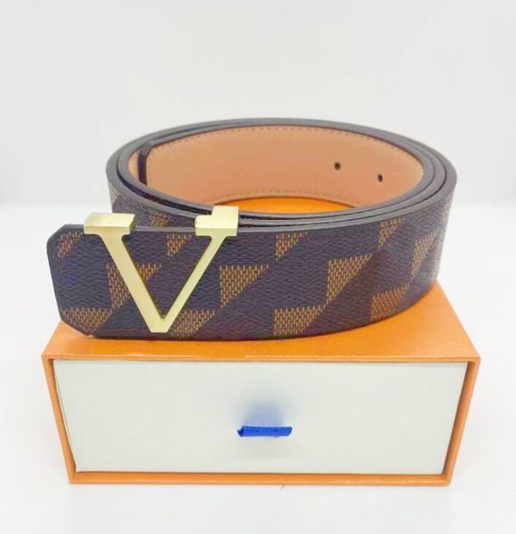 

designer belts mens womens belt letters plaid leather womens jeans belt smooth buckle men belt with box, Black;brown