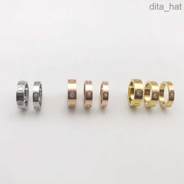 

classic luxury love band ring fashion woman wedding rings 316l stainless steel designer jewelry, Silver