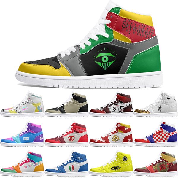 

winter autumn Customized Shoes 1s DIY shoes Basketball Shoes black blue damping male 1 Women 1 Anime Customized Trend Versatile Outdoor Shoes