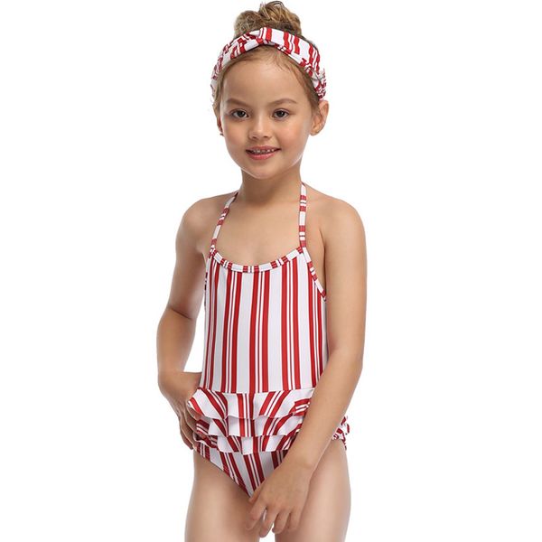

traje vaquero de boda one piece children beachwear cute girls swimwear children's swimsuit bikini swimsuit, Black