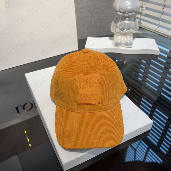 

Ball Caps Designer Corduroy Baseball Cap Winter Hats For Woman Mens Fashion Adjustable Hat 6 Colors Top Quality, Black