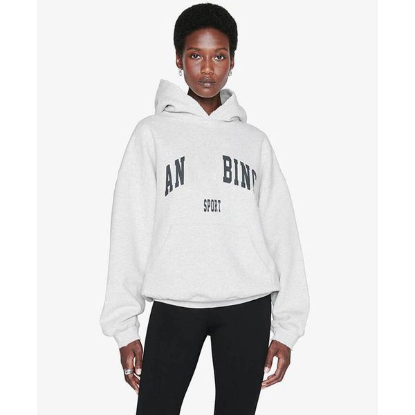

mens hoodies sweatshirts long sleeve pullover anine bing sweater crewneck hoody letter cotton hoodie top, Black