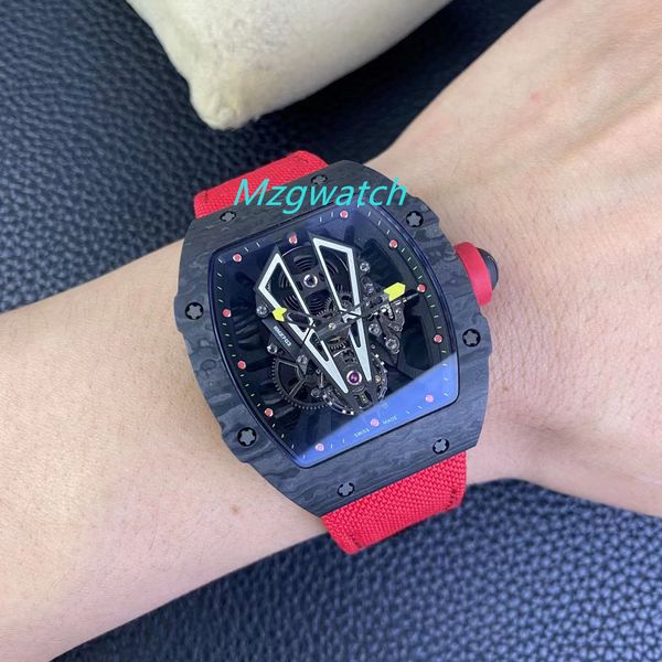 

bbr super light sport tourbillon watch tpt quartz carbon fiber case grade 9 hardness sapphire mirror weighs 43.5 grams rubber braided velcro, Slivery;golden