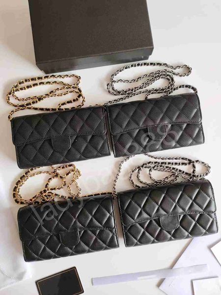 

famous designer cc wallet clip classic caviar shoulder bag sheepskin