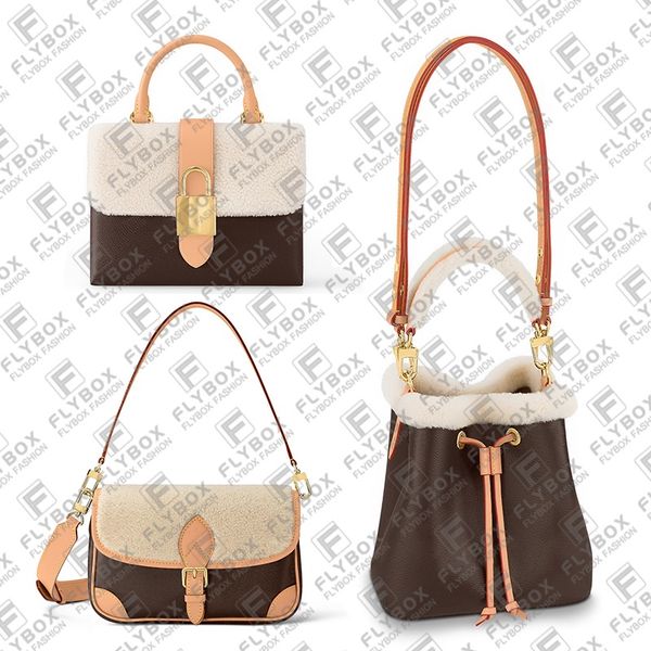 

m46317 m46318 m46319 shearling bag handbag crossbody women fashion luxury designer shoulder bags tote messenger bag 5a purse fast delivery