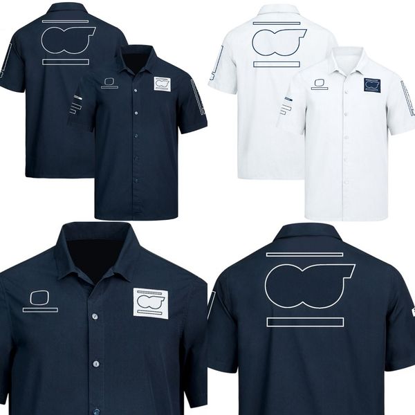 

2023 new f1 team shirt formula 1 driver's shirt for mens short sleeve racing casual shirts fashion male business summer shirt