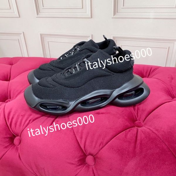 

designer fashion sports shoes white rainbow heel trainer men casual runner sneakers outdoor2023, Black