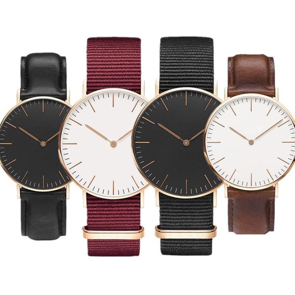 

whole new men watches 40mm womens watch 36mm quartz fashion casual sports style wrist watch237s, Slivery;brown