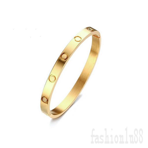 

simple bangle love bracelets designer bracelet young people screws tiktok iced out luxury rose gold silvery plated jewelly bangles fashion w, Black