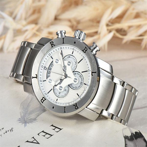 

brand designer mens watch bvlgar luxury mens watch steel belt fashion retro gold watches carved philip man casual wristwatches261a, Slivery;brown