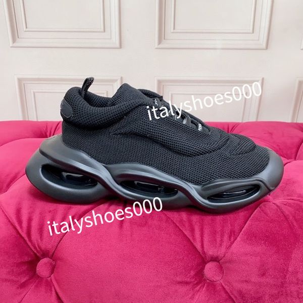 

designer fashion sports shoes white rainbow heel trainer men casual runner sneakers outdoor, Black
