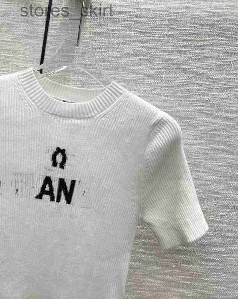 

women's knits & tees designerwomen's knits & tees 2023 spring summer o neck short sleeve high end jacquard pullovers women's, White