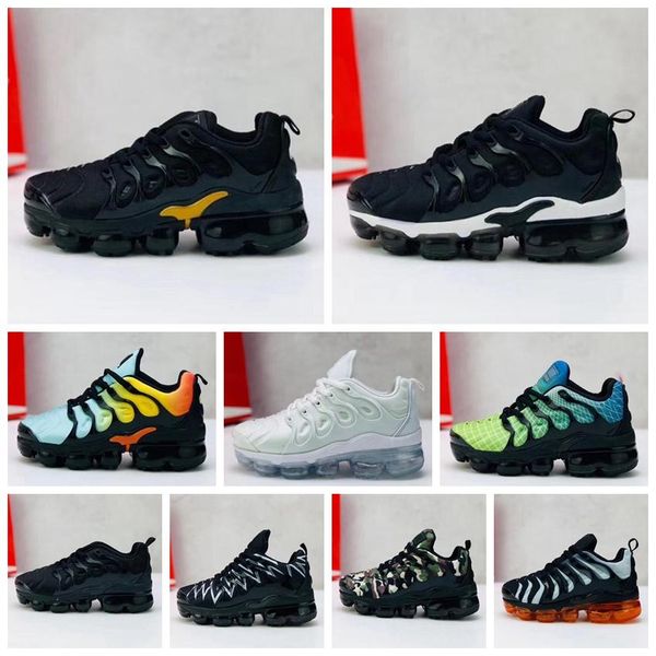 

new fashion 2022 selling toddler designer kids shoes tn breathable rainbow mesh fashion running sneakers tns cushion children pour enfants a, Black