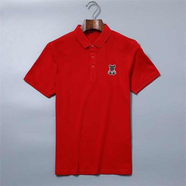 

men's tee polo black and white color fashion casual business classic embroidered head brand 100 cotton street hip hop wear palm guillot, White;black
