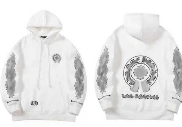 

men's hoodies & sweatshirts designer mens hoodies designer chrome winter sweatshirts heart hoodie ch long sleeve jacket loose cat hoode, Black