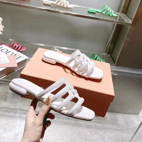 

summer fashion slippers luxury designer women flat bottom hollow thin strap combination sandals open toe casual factory shoes, Black