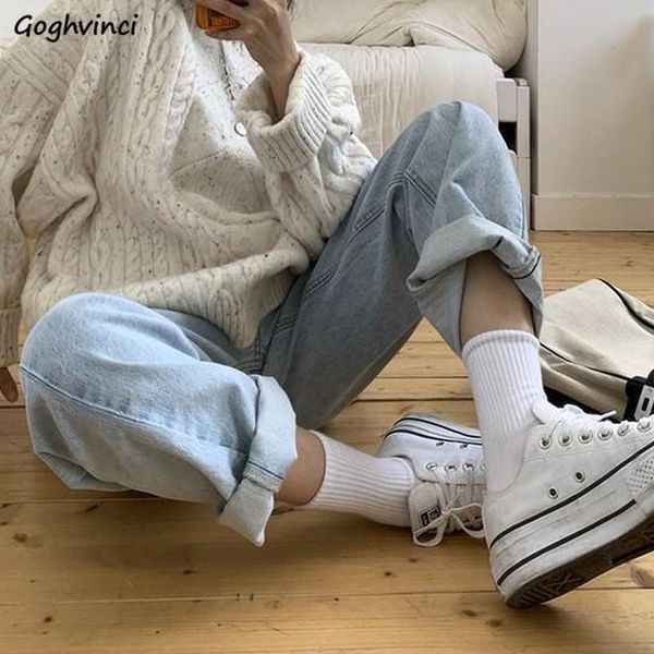 

jeans jeans women popular s5xl high waist wide leg trousers all match solid denim female street leisure full length vintage chic cozy, Blue