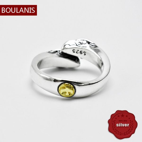 

s925 sterling silver ring personalized opening adjustable fashion jewelry eagle head retro network red versatile couple simple style jewelry