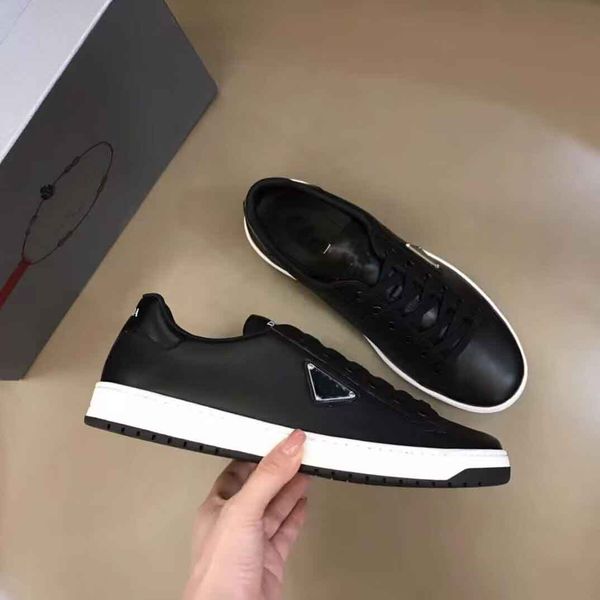 

brand 2023 brushed leather sneakers shoes men white black skateboard walking luxury footwear enameled-metal casual outdoor trainer eu38-46
