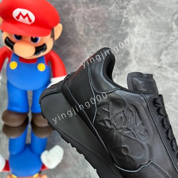 

2023mens designer quality casual shoes classic canvas sneakers fashion platform heighten trainers designers sneaker, Black