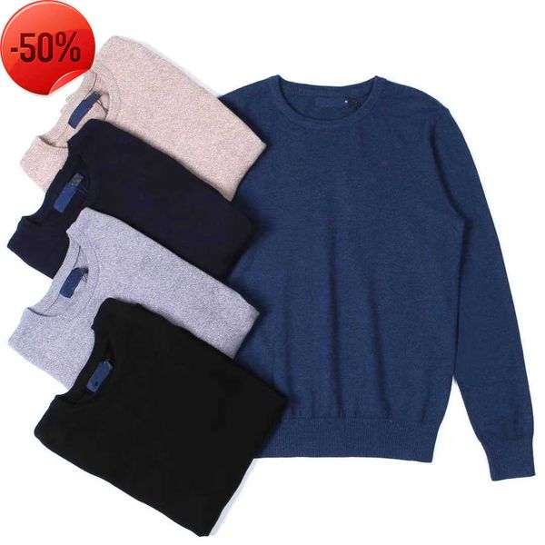 

men's sweaters mens sweater crew neck polo classic embroidery sweatshirt knit cotton leisure warmth sweaters jumper pullover 5 colors s, White;black