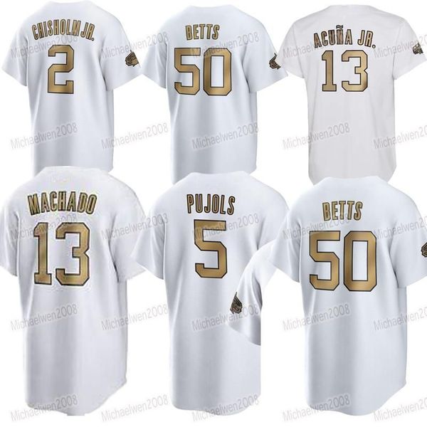 

baseball mookie betts national league 2022 all star baseball jersey manny machado ronald acuna jr. schwarber pete alonso trea turner clayton, Blue;black