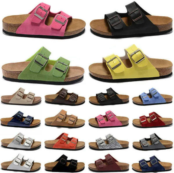 

birks designer men women sandals arizona gizeh slippers caliente verano flip flops hombres mujeres beach sliders outdoor indoor woody mules, Black