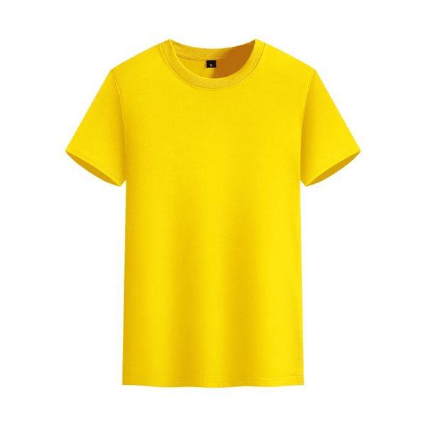 

new sports outdoor clothing fan summer round neck men yellow t-shirt, Black