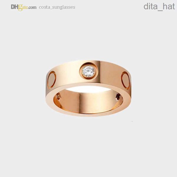

carti ring designer rings love ring 3 diamonds band rose gold women/men luxury jewelry titanium steel gold-plated never fade not allergic 21, Silver
