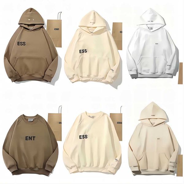 

men's hoodies sweatshirts fashion loose designer essent women mens essentail streetwear essen clothing essenteil s22 comfort, Black