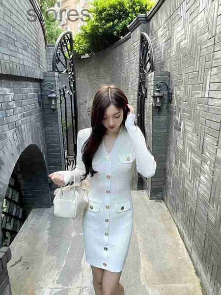 

party dresses designer 2022 fall winter women's new metal buckle fashion dress spring knitted skirt party skirt valentine's m9ys, White;black