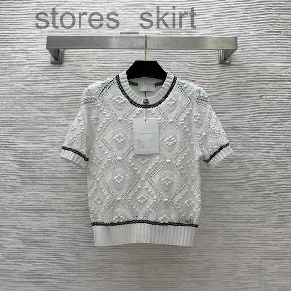 

women's sweaters designerwomen's sweaters 2023 new spring summer o neck short sleeve print high end jacquard pullover designer swe, White;black