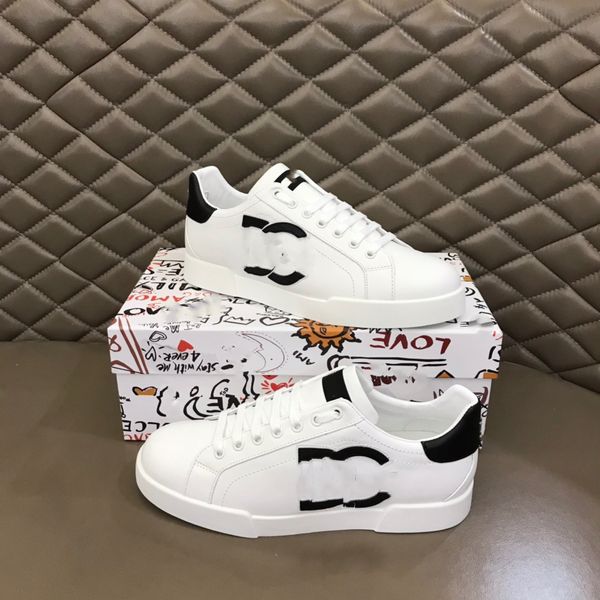 

designer shoes famous brand portofino sneakers & white black nappa leather calfskin skateboard walking man women comfort 06