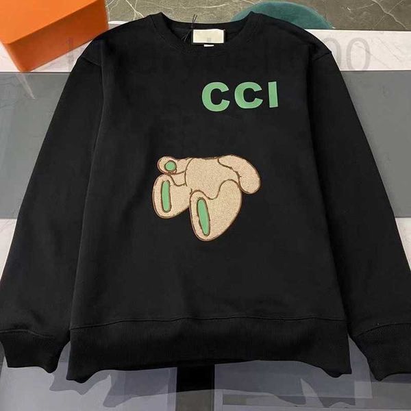 

women's hoodies & sweatshirts designer activewear sweatshirt long sleeve sweater men's crewneck loose hoodie letter g print bear, Black