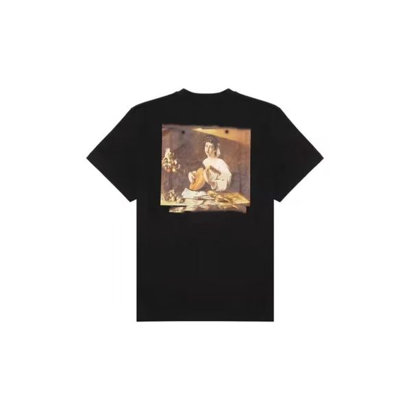 

organic cotton designers fashion mens style tee shirt letter print round neck short sleeve loose fit gift recommendation, White;black